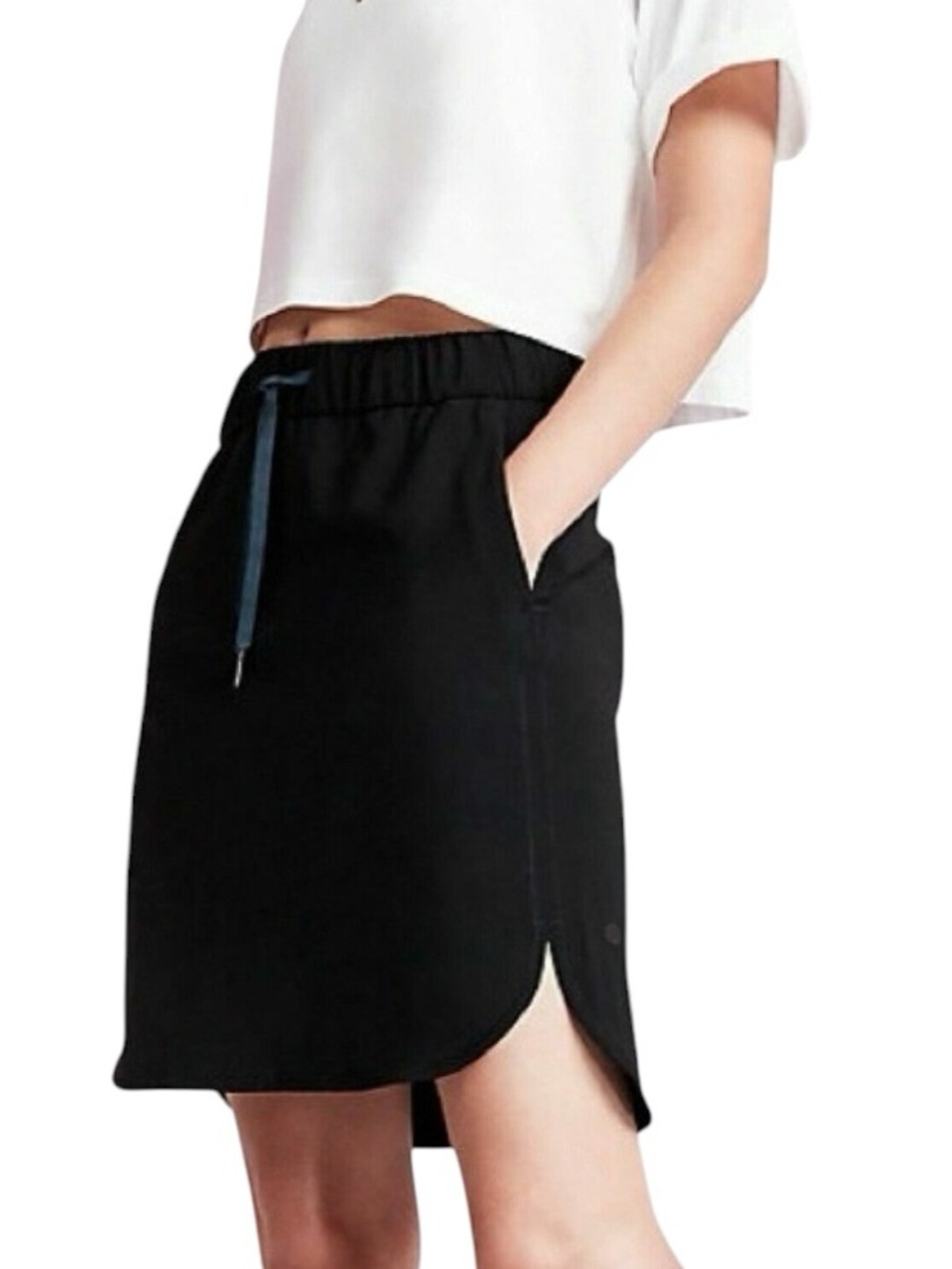 lululemon athletica On the fly! Black Mini Skirt with Drawstring